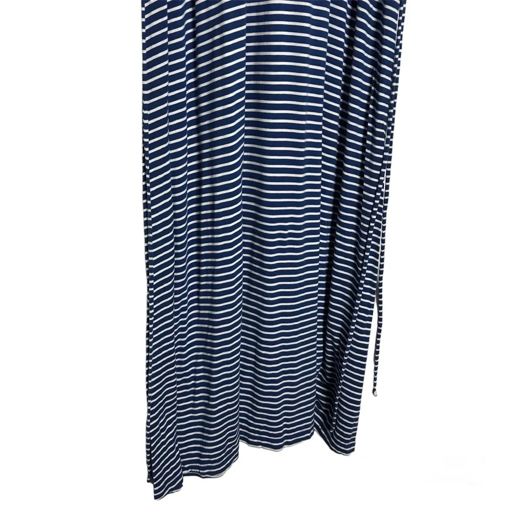 J. Crew Striped Waist Tie Maxi Dress Womens Size S Beach Preppy Coastal Nautical